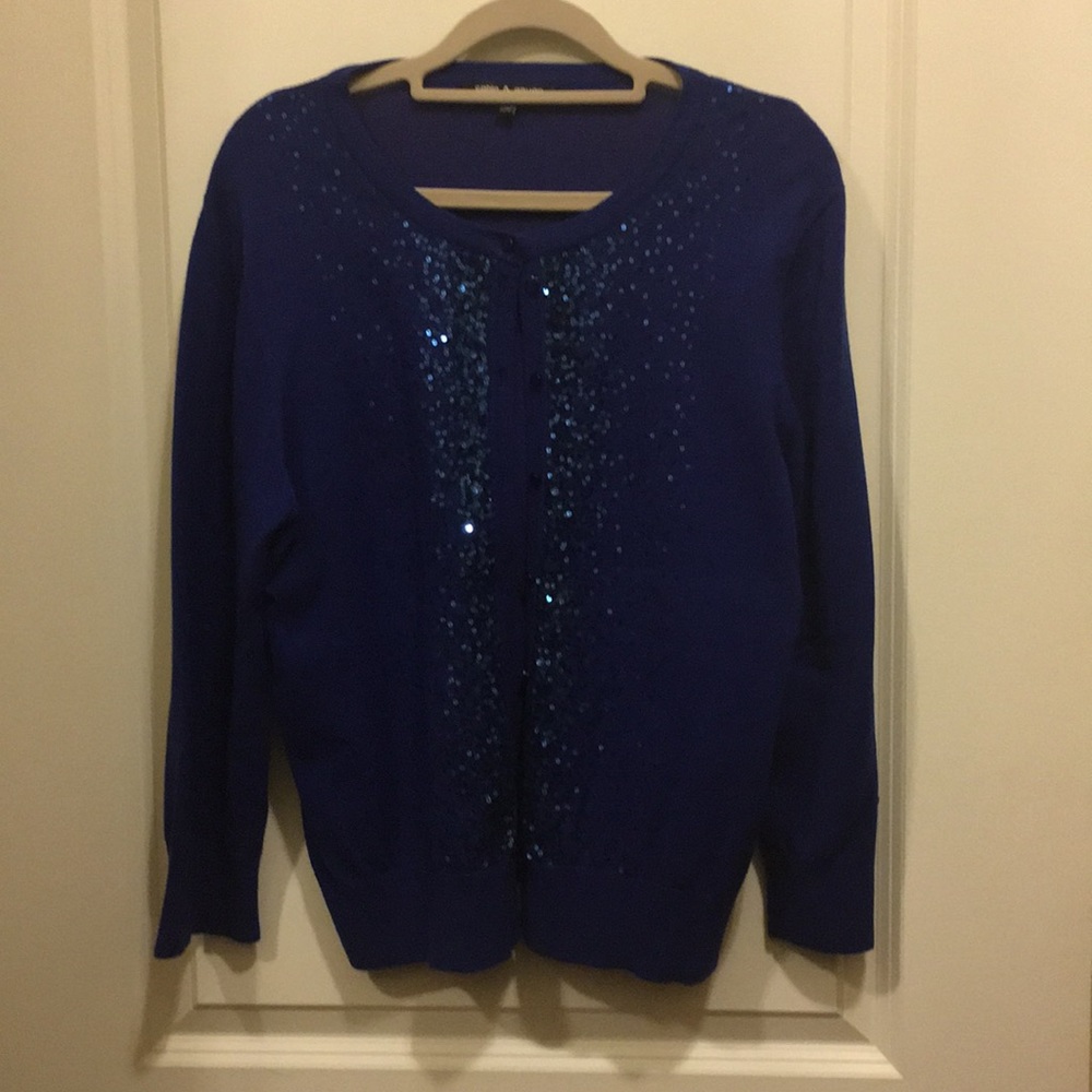 Cable & Gauge sequined twin sweater set size XL